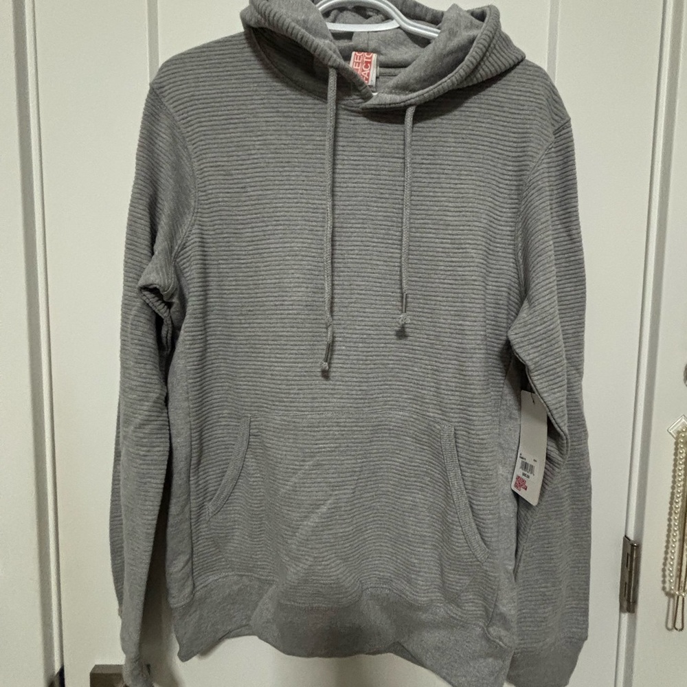 Men's Gray Striped Hoodie